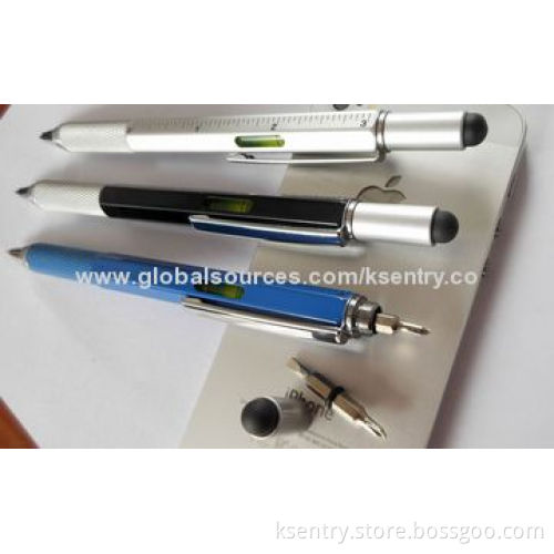 2014 newest tech tool 6-in-1 stylus pen with screwdrivers and ballpoint pen